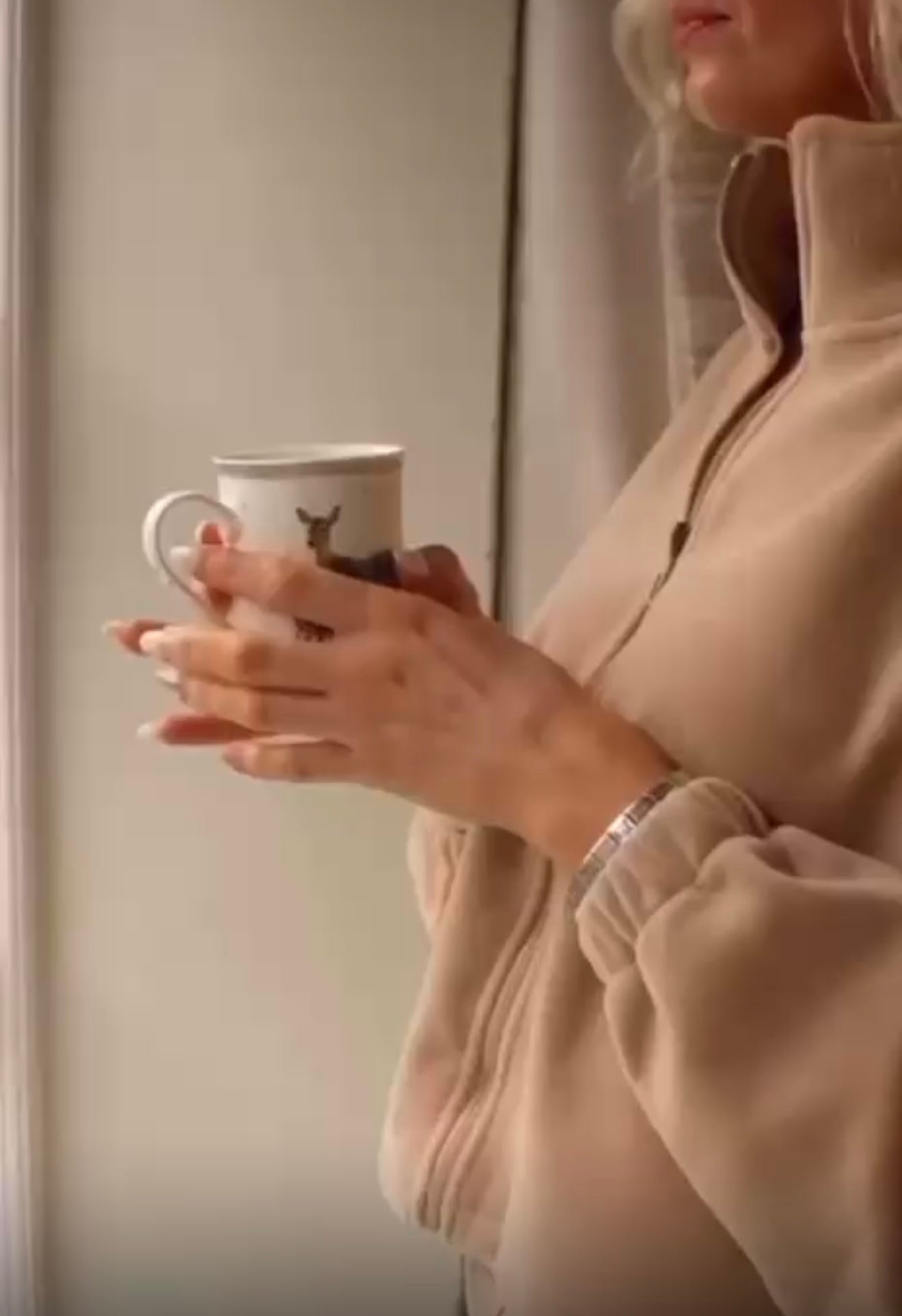 The Cotswold Edit Fleece - Cream Taupe - Teddy