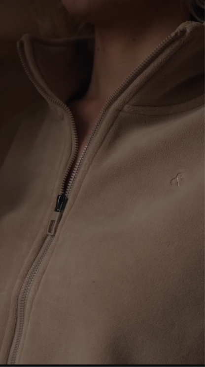 The Cotswold Edit Fleece - Cream Taupe - Teddy