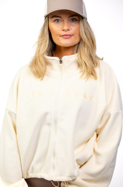 Cream LuxeVelvet Gym & Steps Fleece